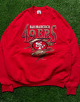 VINTAGE SAN FRANCISCO 49ERS RED CREWNECK - XL