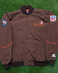 VINTAGE CLEVELAND BROWNS STARTER JACKET - XL