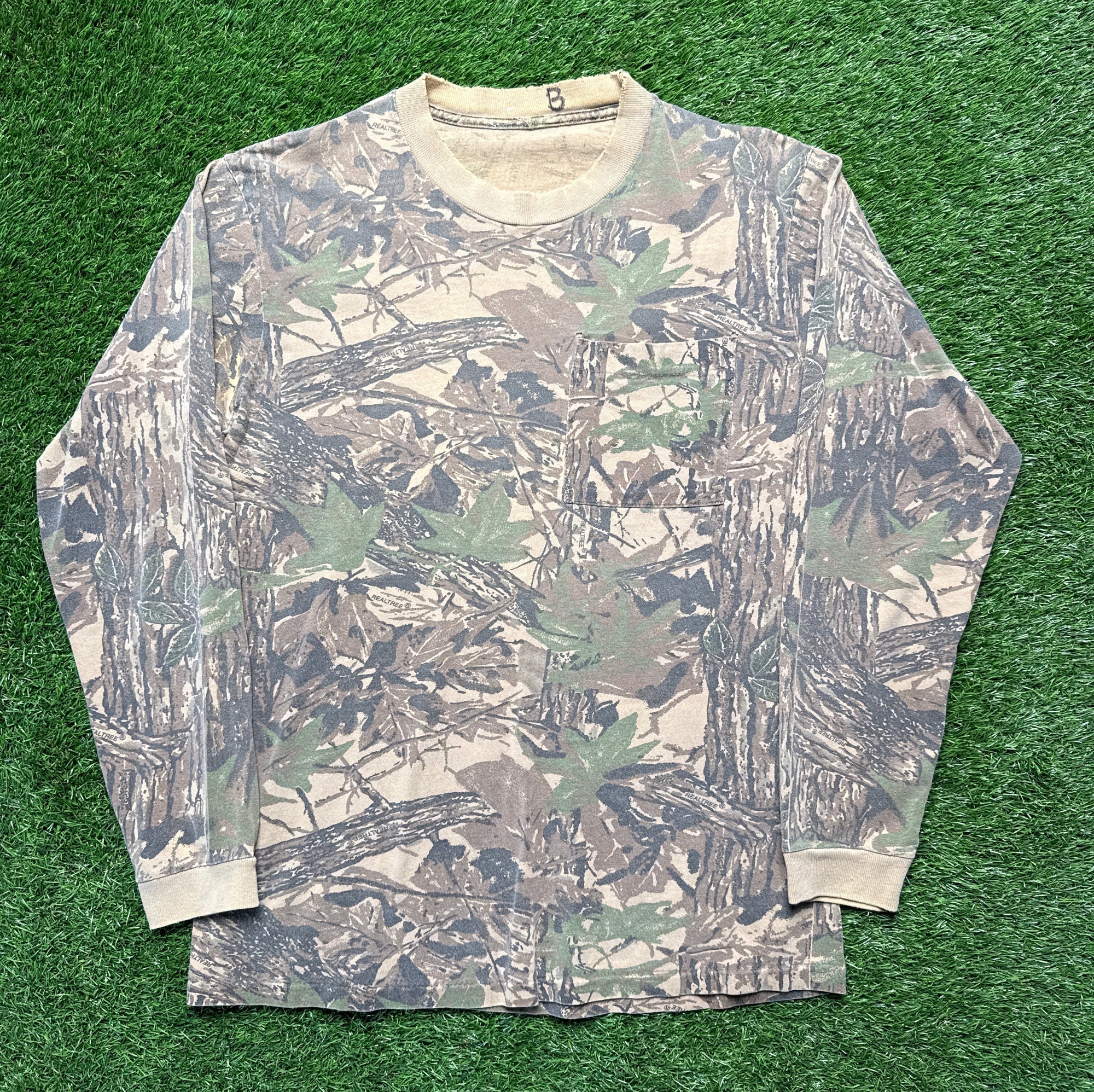 Camo tee LS (L)