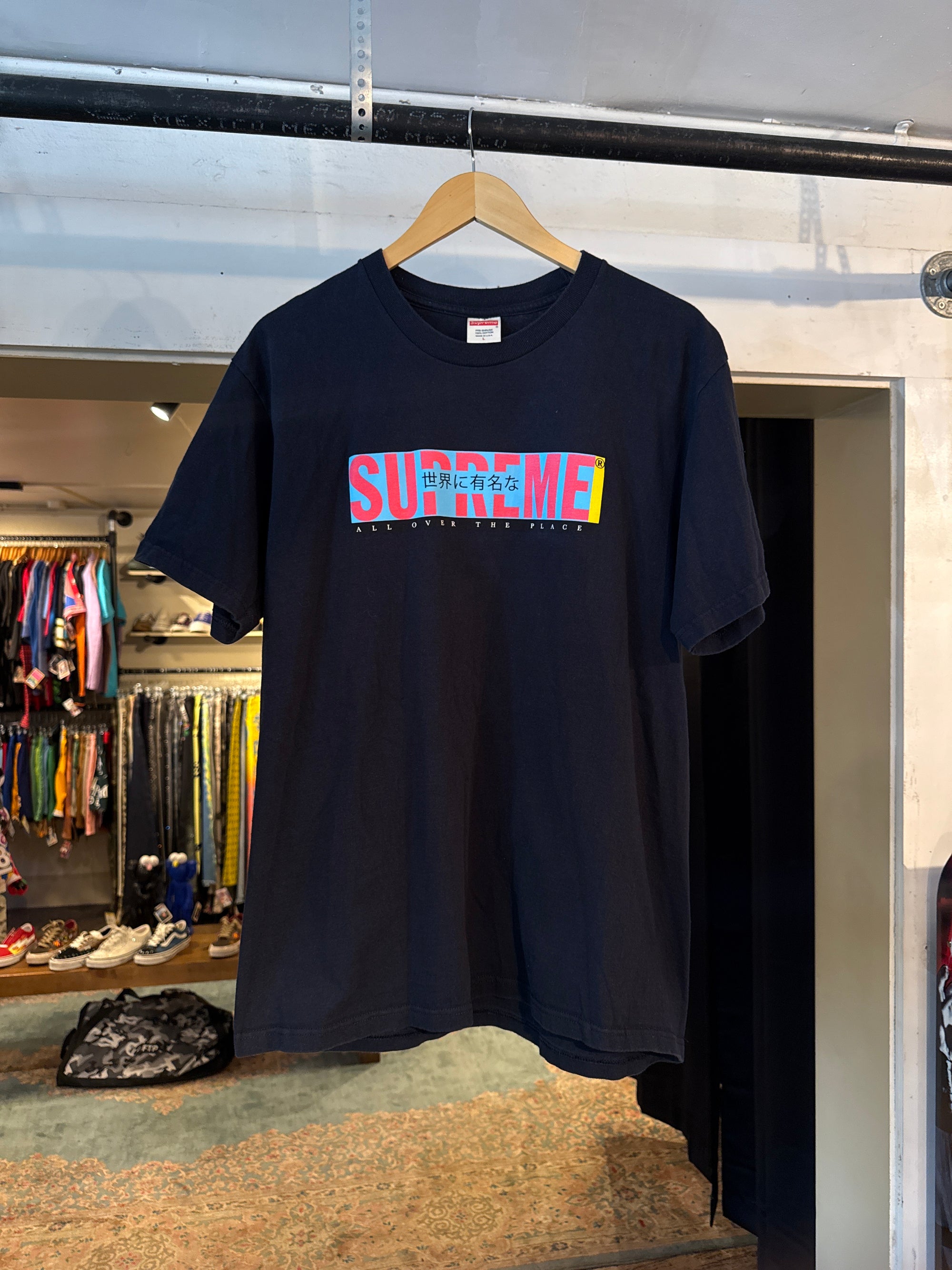 Supreme All Over Tee - Navy (L)
