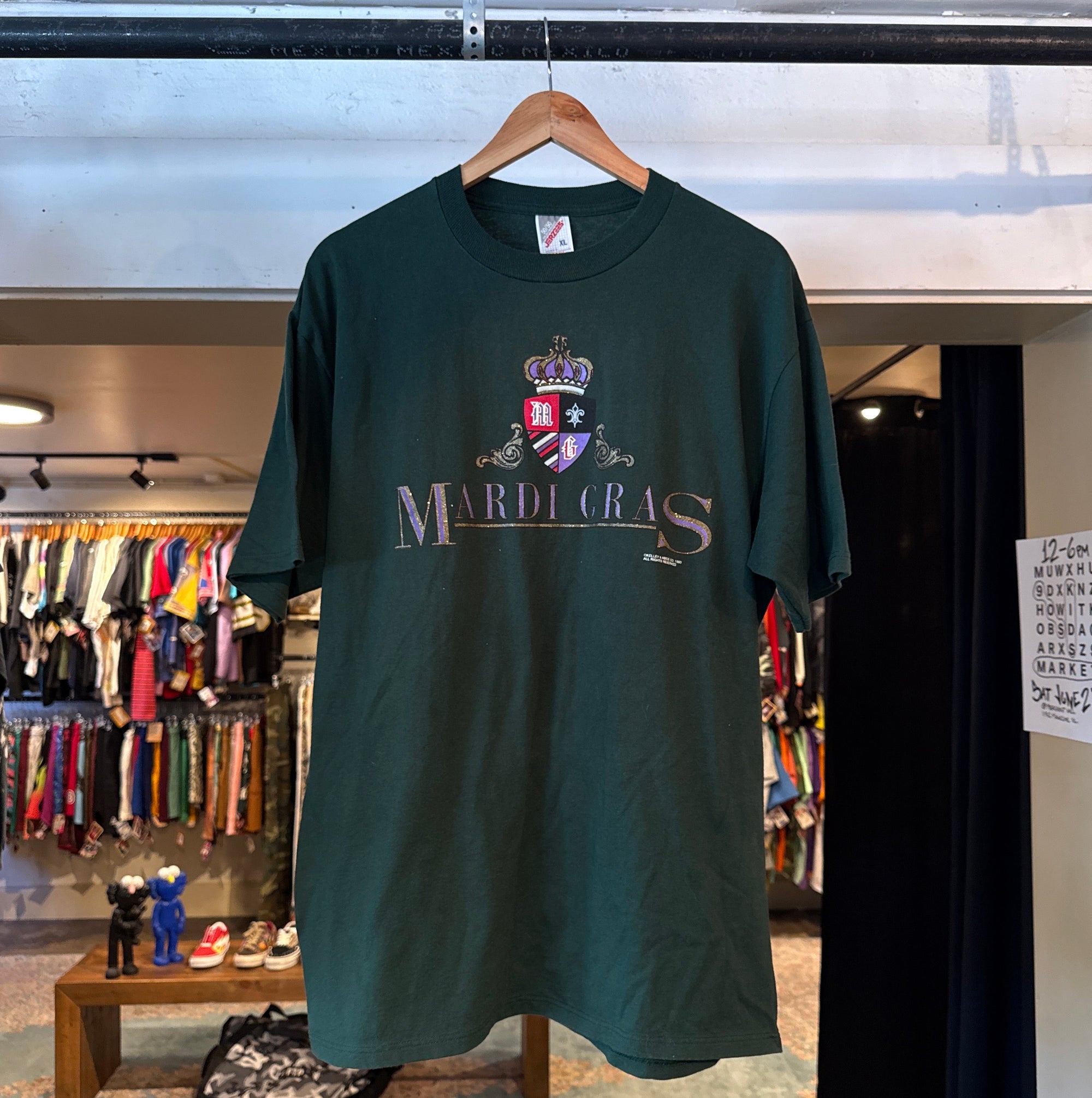 Mardi Gras Crest Tee - XL