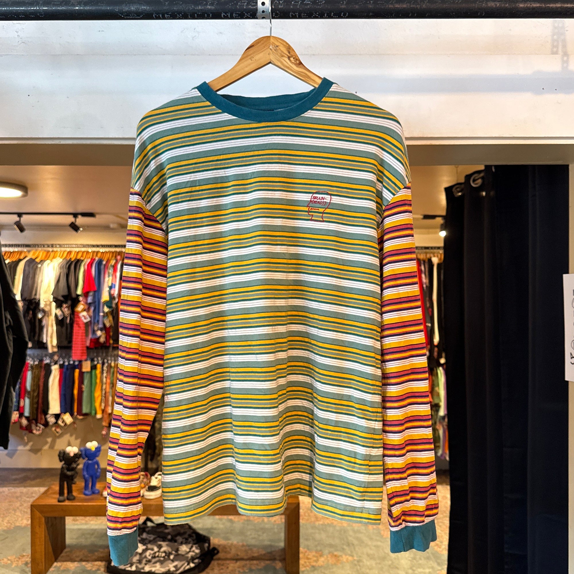 Brain Dead Striped Longsleeve- M