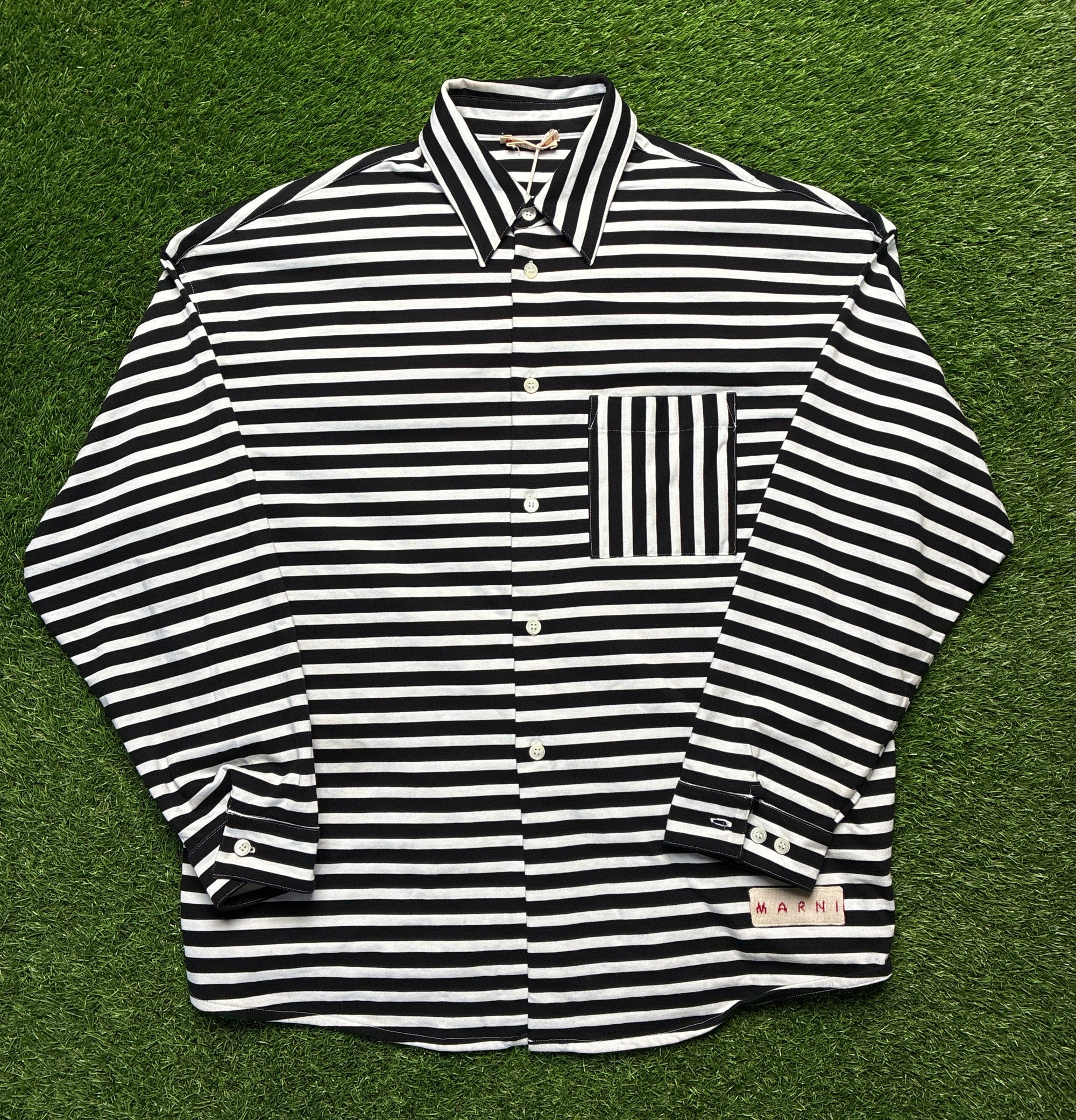 Marni striped button up (sz 50)