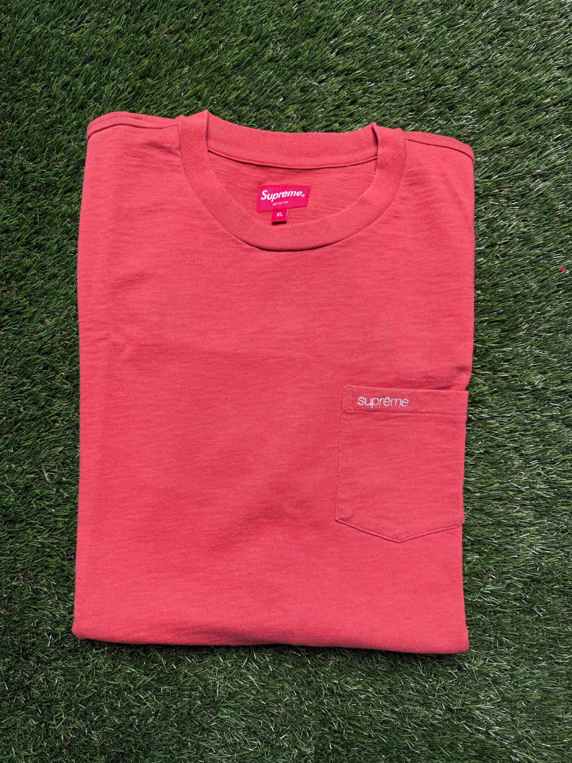 Supreme Orange Pocket Tee (XL)