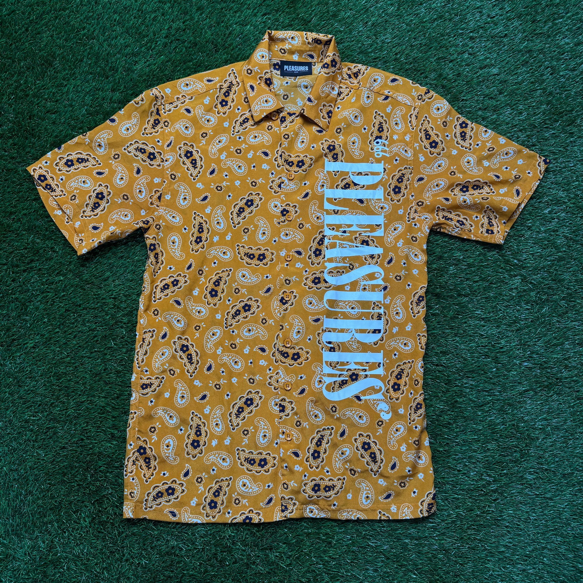 Pleasures Button Down Paisley Shirt (Small)