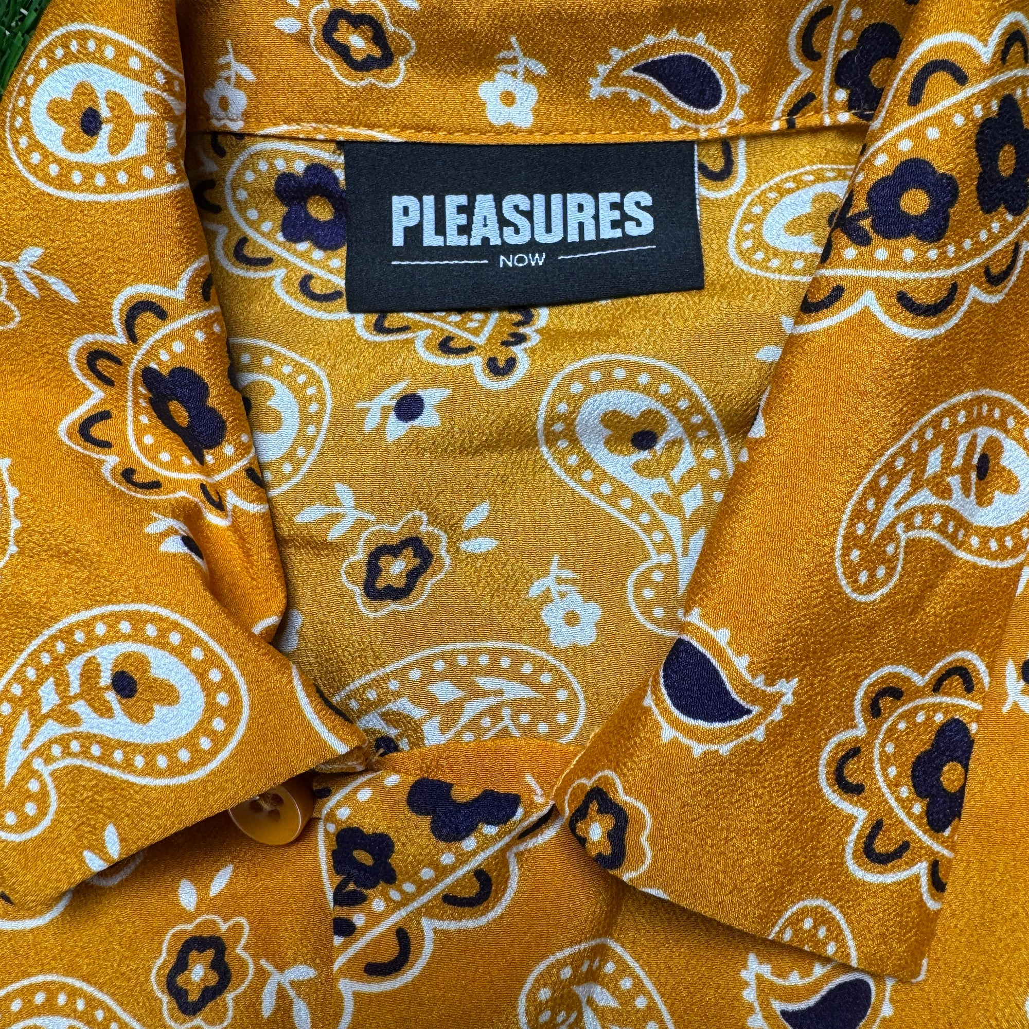 Pleasures Button Down Paisley Shirt (Small)