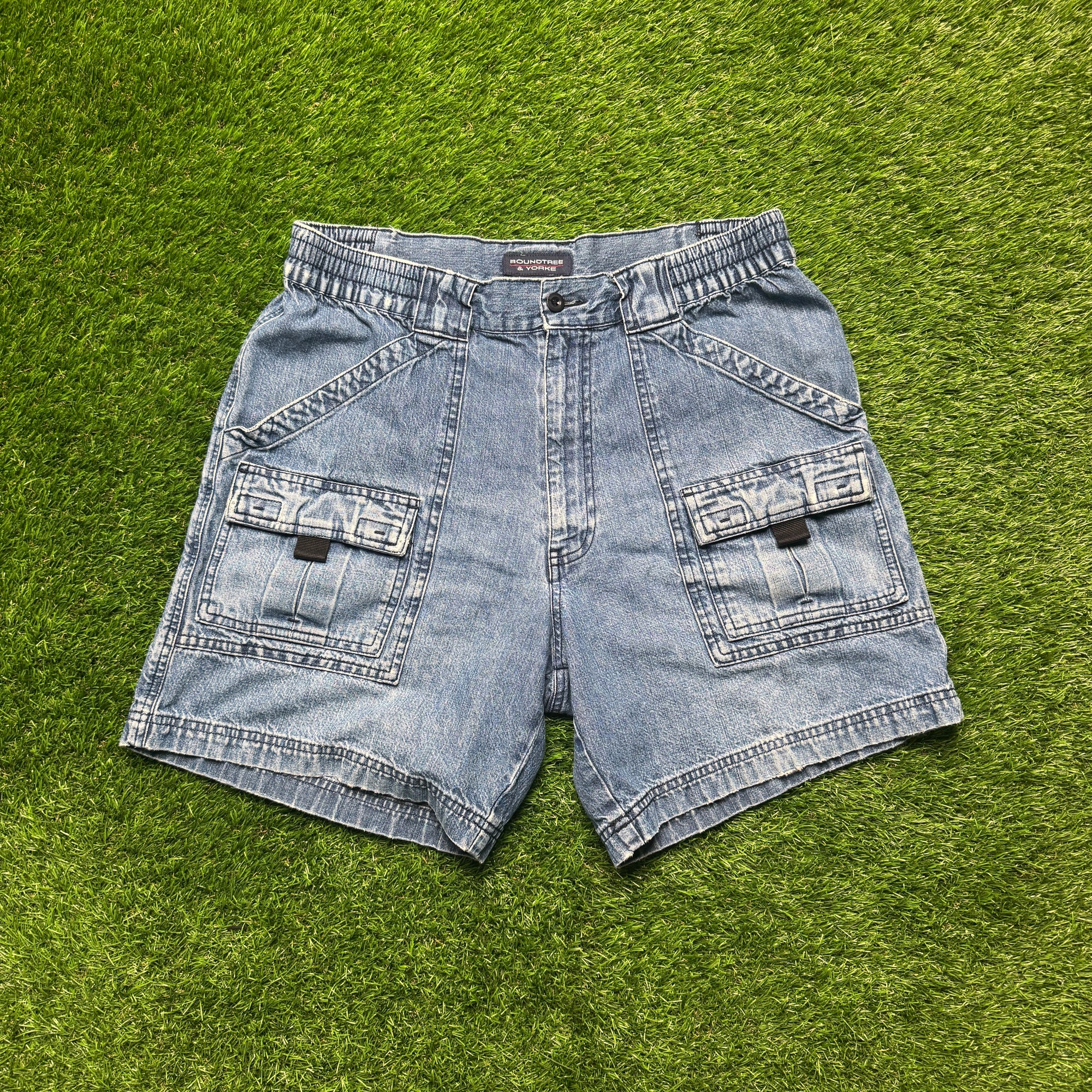 Roundtree &amp; Yorke Jean Cargo Shorts (34)