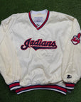 VINTAGE CLEVELAND INDIANS STARTER JACKET - XXL