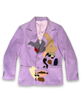 KidSuper Corduroy "Patchwork Face" Suit Top